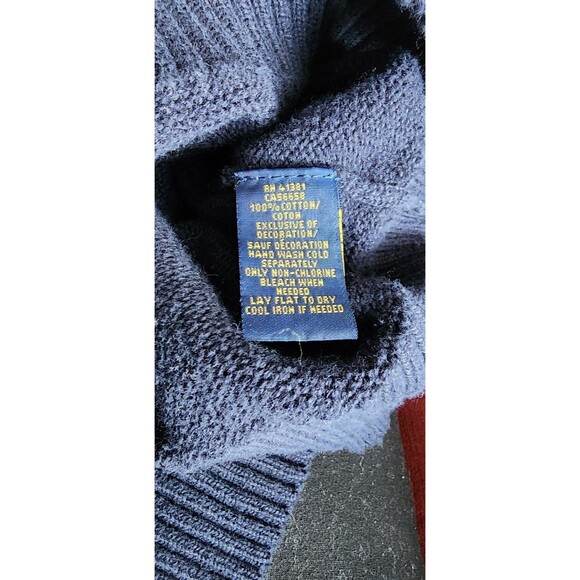 Ralph Lauren Polo Sweater Mens XL Shale Blue Mock Neck Long Sleeve Preppy Button - Picture 7 of 7